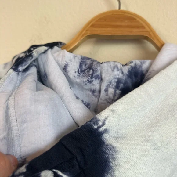 Raquel Allegra Tie Dye Oversized Poncho Hoodie Sweatshirt - Picture 9 of 11